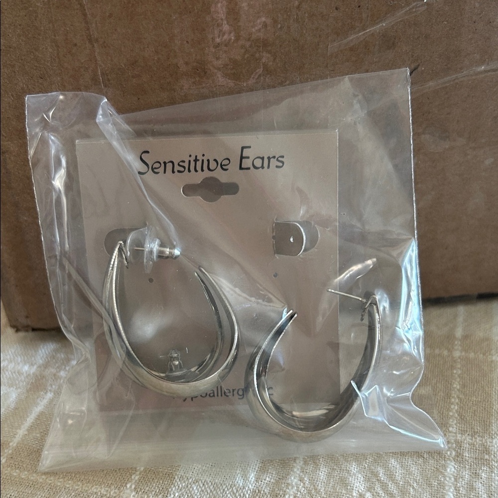 Silver Hoop Earrings for Sensitive Ears